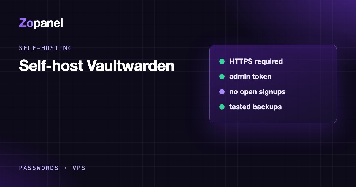 Diagram: Bitwarden apps connecting to a Vaultwarden server on a VPS over HTTPS