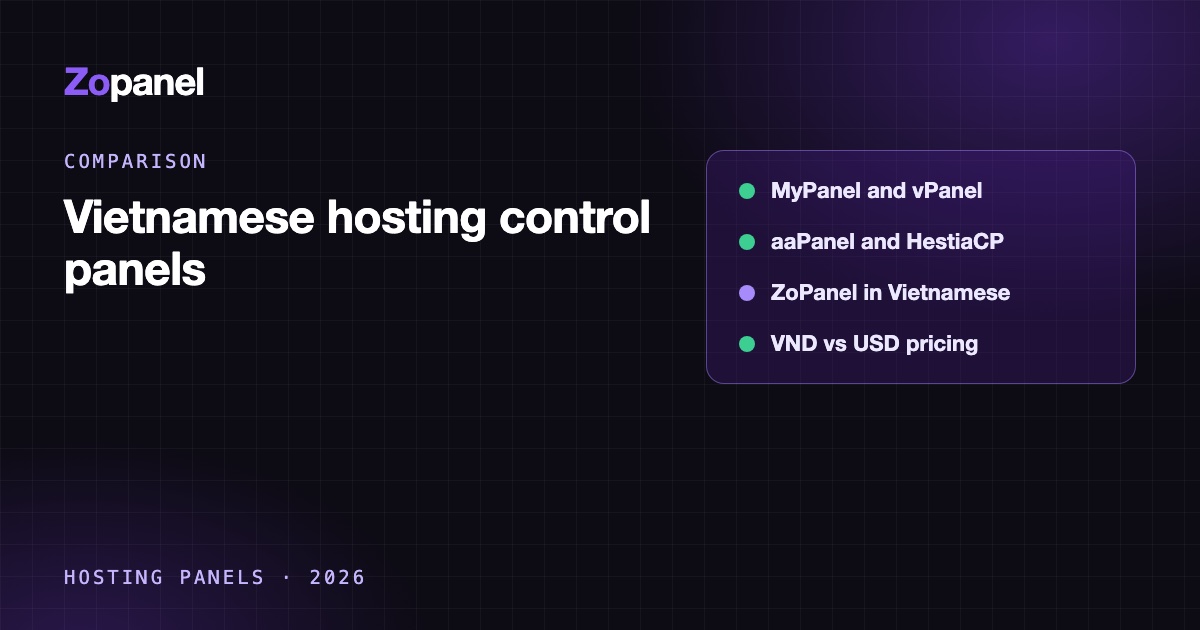 Bảng so sánh năm control panel hosting có giao diện hoặc hỗ trợ tiếng Việt